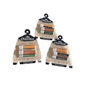 ChapStick Toasty Treats Holiday Lip Balm 3 Packs 12 Sticks Cinnamon Ginger Apple